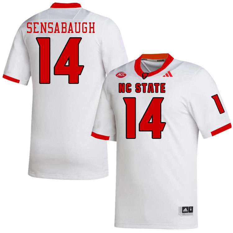 NC State Wolfpack #14 Jaren Sensabaugh College Football Jerseys Stitched-White